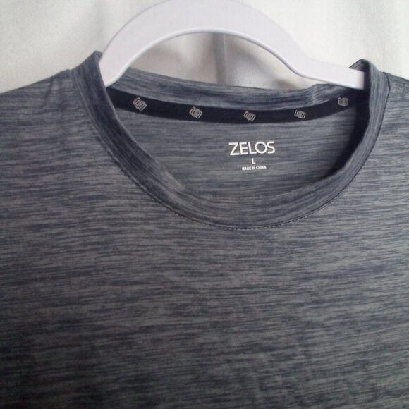 Zelos Shirt Mens L Short Sleeve Active Athletic Gray - Picture 6 of 13